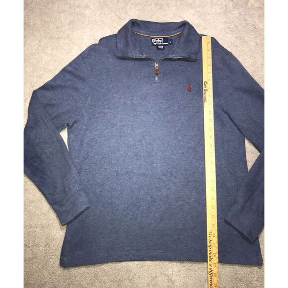 Polo Ralph Lauren 1/4 Zip Pullover‎ Mens Large Blue Golf LS Sweatshirt - Picture 7 of 11
